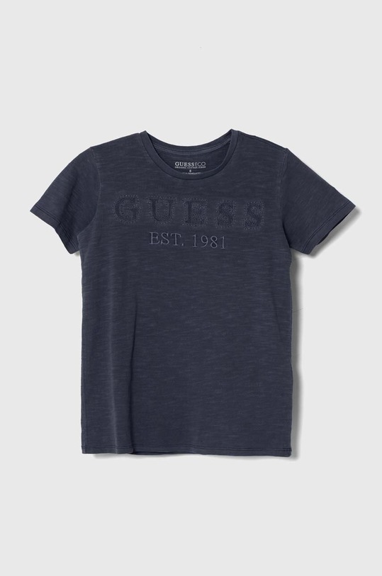 Guess t-shirt bawełniany dziecięcy aplikacja fioletowy L4GI09.K6XN4.PPYH