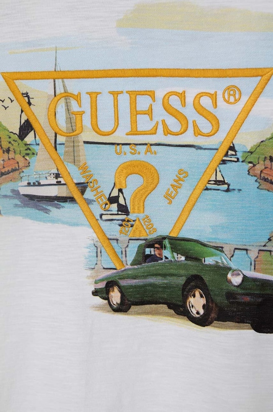 Guess t-shirt bawełniany dziecięcy L4GI17.K6XN4.PPYH biały SS24