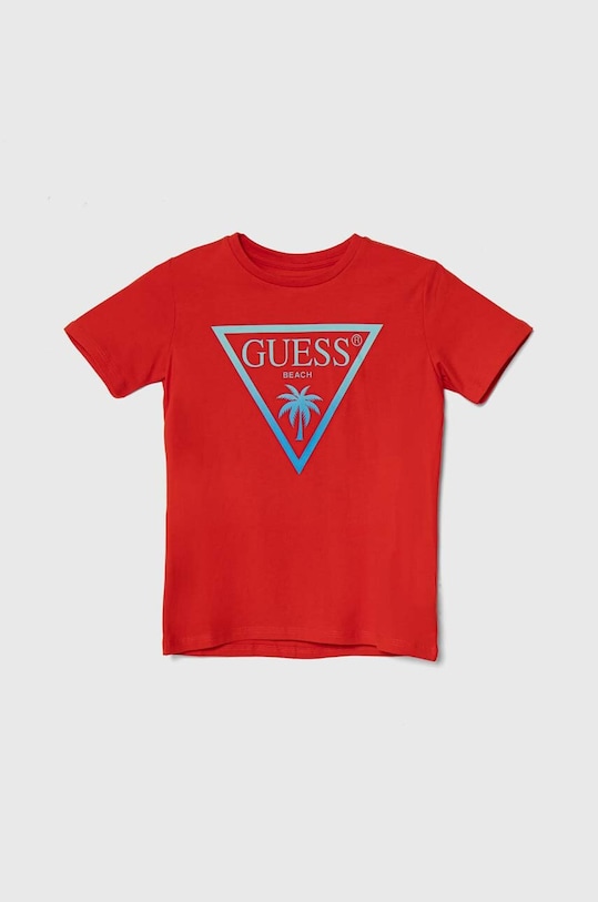 Guess maglietta per bambini tessuto elasticizzato rosso L4GI33.J1311.PPYH