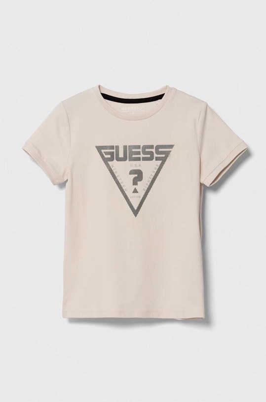 Guess t-shirt dziecięcy z elastanem beżowy L4GI34.J1314.PPYH