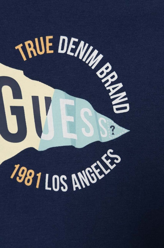 Chłopiec Guess t-shirt bawełniany dziecięcy N4GI01.K8HM4.PPYH granatowy