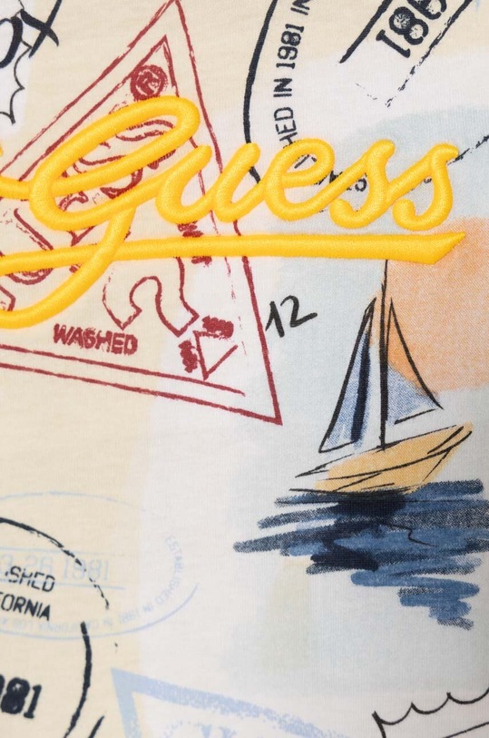 Αγορίστικα Παιδικό βαμβακερό μπλουζάκι Guess N4GI10.K8HM3.PPYH κίτρινο