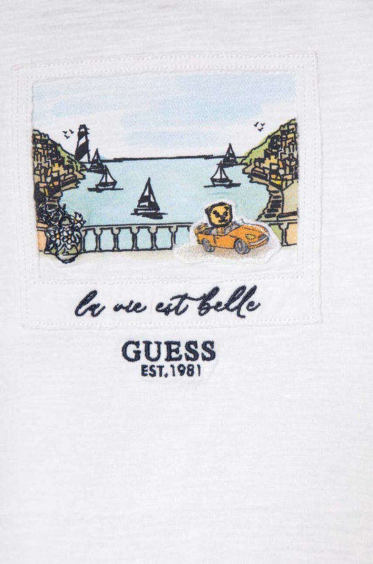 Chłopiec Guess t-shirt bawełniany dziecięcy N4GI16.K6XN4.PPYH biały
