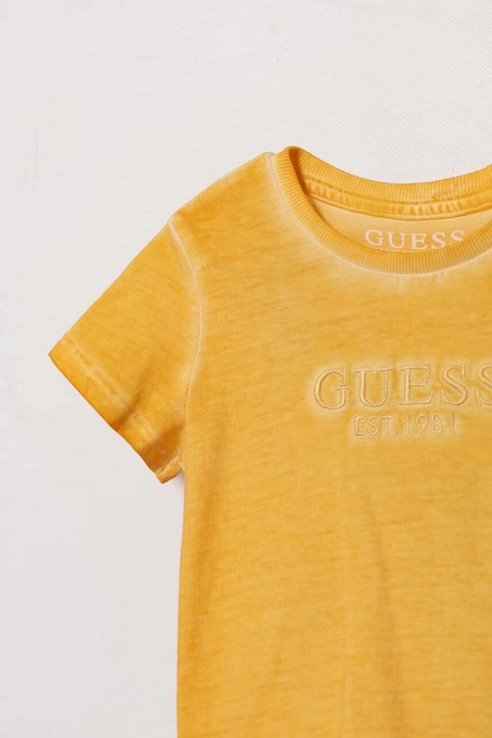 Хлопчик Дитяча бавовняна футболка Guess N4GI17.K8HM4.PPYH помаранчевий