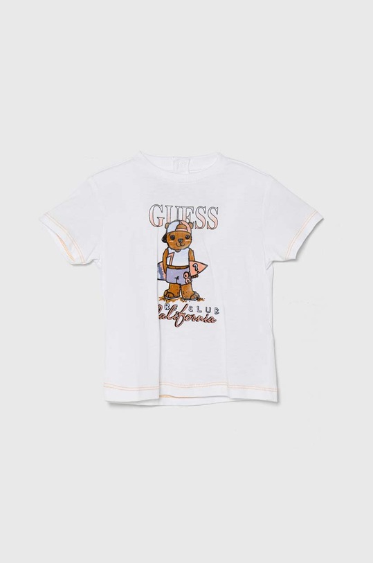 Guess t-shirt bawełniany dziecięcy pozostałe biały N4GI20.K8HM4.PPYH