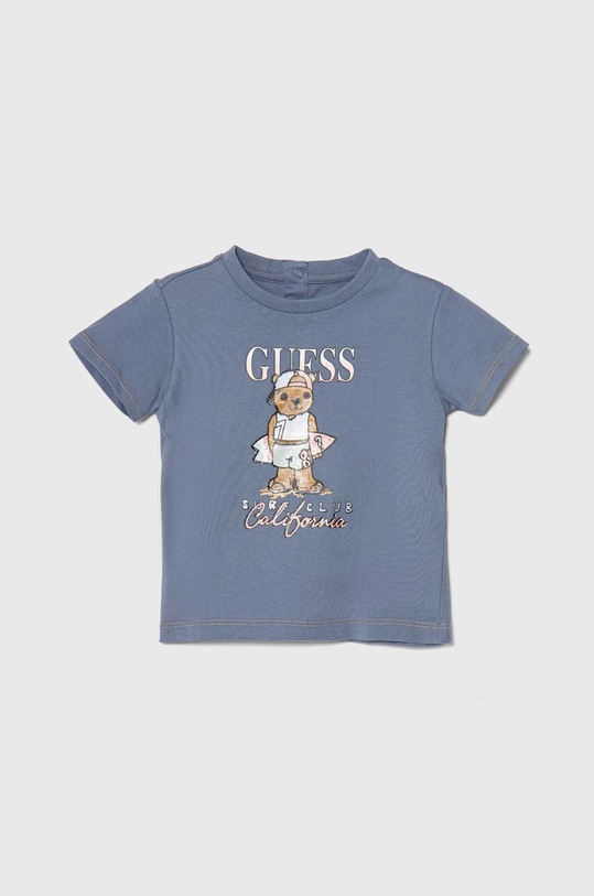 Guess t-shirt bawełniany dziecięcy pozostałe niebieski N4GI20.K8HM4.PPYH