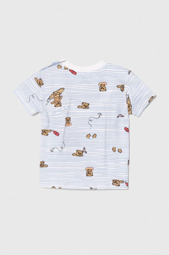 Παιδικό βαμβακερό μπλουζάκι Guess N4GI23.K8HM3.PPYH μπλε SS24