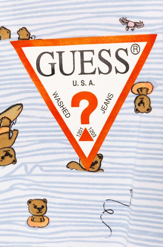 Αγορίστικα Παιδικό βαμβακερό μπλουζάκι Guess N4GI23.K8HM3.PPYH μπλε