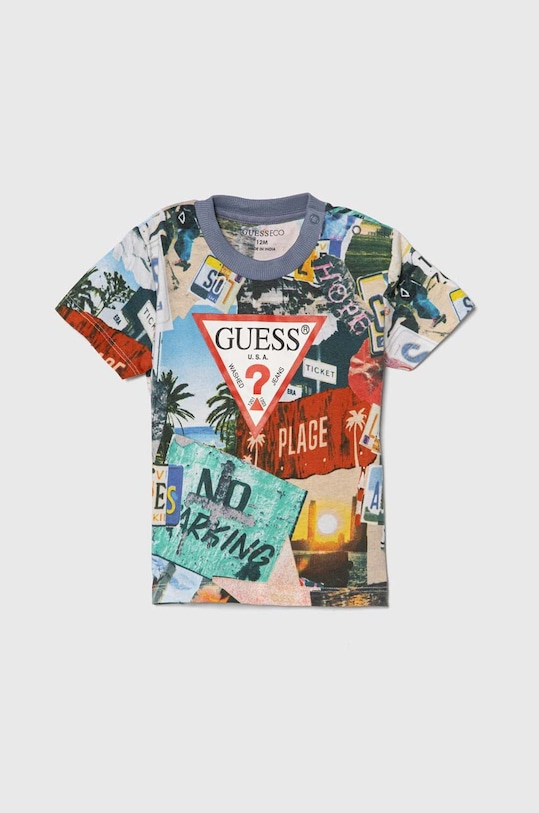 Παιδικό βαμβακερό μπλουζάκι Guess βαμβάκι πολύχρωμο N4GI23.K8HM3.PPYH