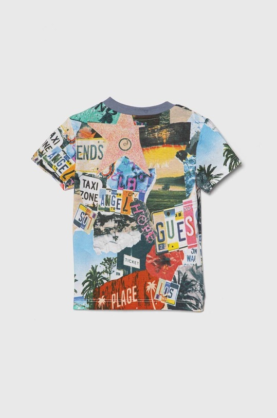 Παιδικό βαμβακερό μπλουζάκι Guess N4GI23.K8HM3.PPYH πολύχρωμο SS24