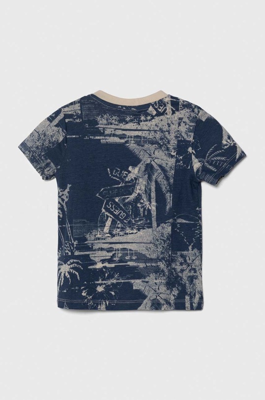 Guess t-shirt bawełniany dziecięcy N4GI24.K8HM3.PPYH niebieski SS24