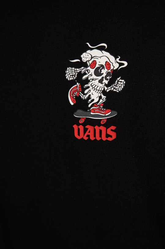 Chłopiec Vans t-shirt bawełniany dziecięcy PIZZA SKULL SS VN000GF4BLK czarny