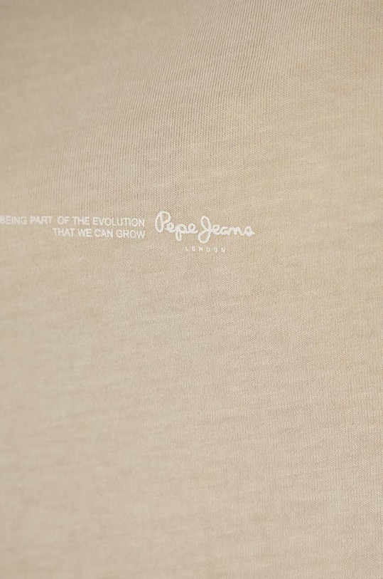 Chłopiec Pepe Jeans t-shirt bawełniany dziecięcy DAVIDE TEE PB503840 beżowy