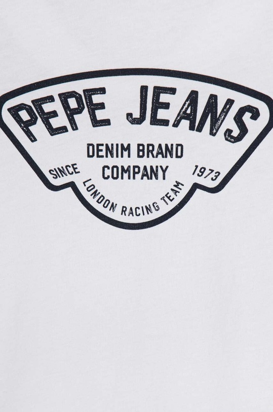 Chlapec Detské bavlnené tričko Pepe Jeans REGEN PB503848 biela