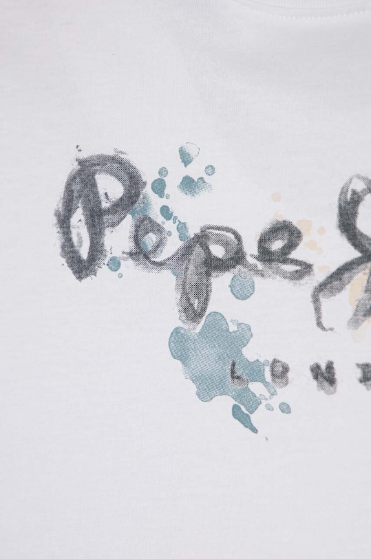 Chłopiec Pepe Jeans t-shirt bawełniany dziecięcy REDELL PB503849 biały