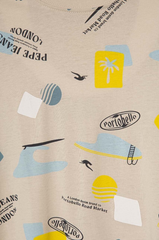 Chłopiec Pepe Jeans t-shirt bawełniany dziecięcy REDGE PB503858 beżowy