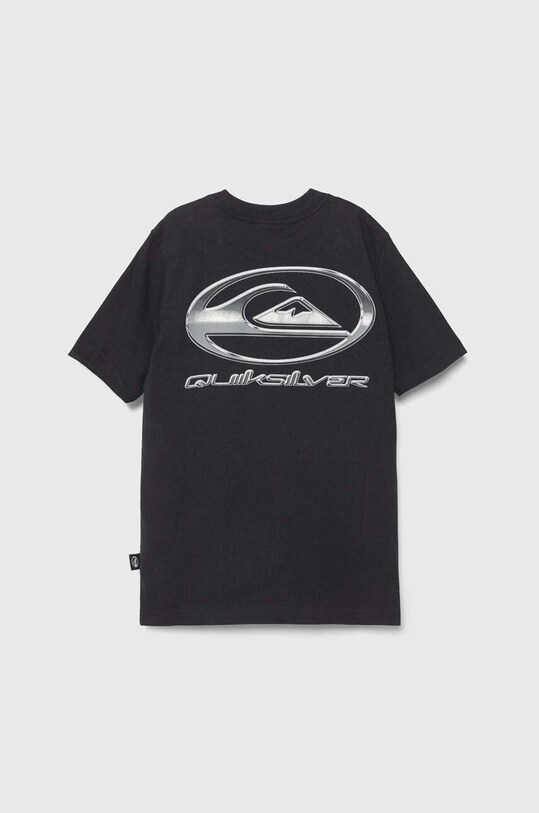 Детская хлопковая футболка Quiksilver CHROME LOGO AQBZT04375 чёрный SS24