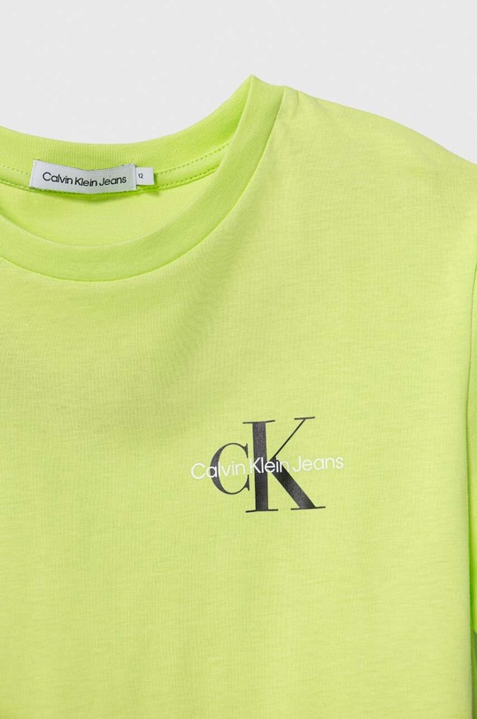 Chlapec Detské bavlnené tričko Calvin Klein Jeans IB0IB01231.128.176.PPYH zelená
