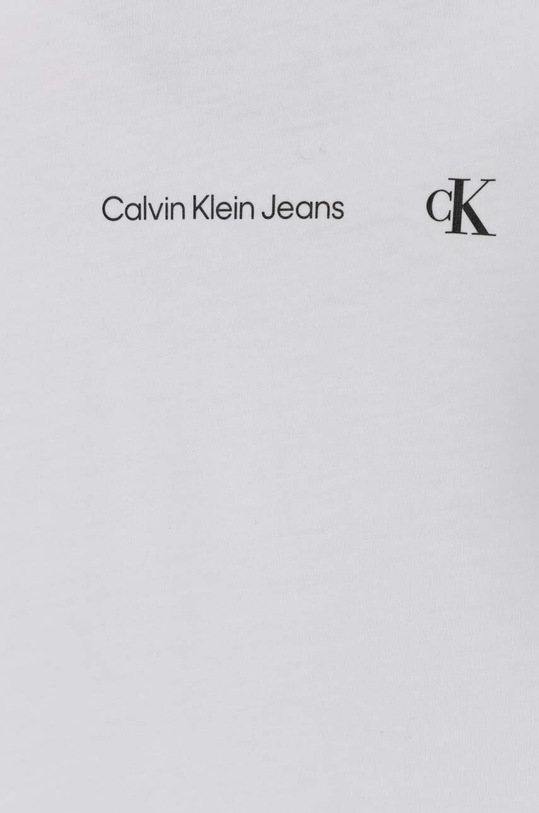 Αγορίστικα Παιδικό βαμβακερό μπλουζάκι Calvin Klein Jeans IB0IB02033.128.176.PPYH λευκό