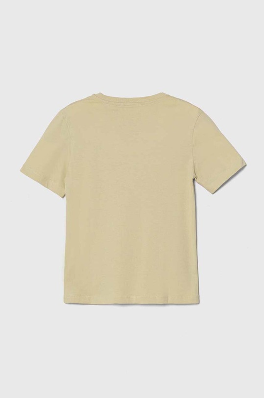 Παιδικό βαμβακερό μπλουζάκι Calvin Klein Jeans IB0IB02033.128.176.PPYH μπεζ SS24