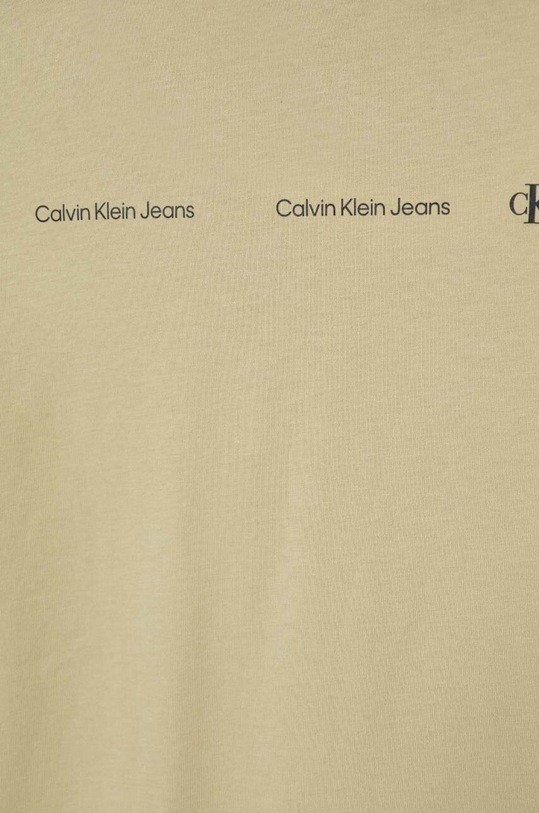 Αγορίστικα Παιδικό βαμβακερό μπλουζάκι Calvin Klein Jeans IB0IB02033.128.176.PPYH μπεζ