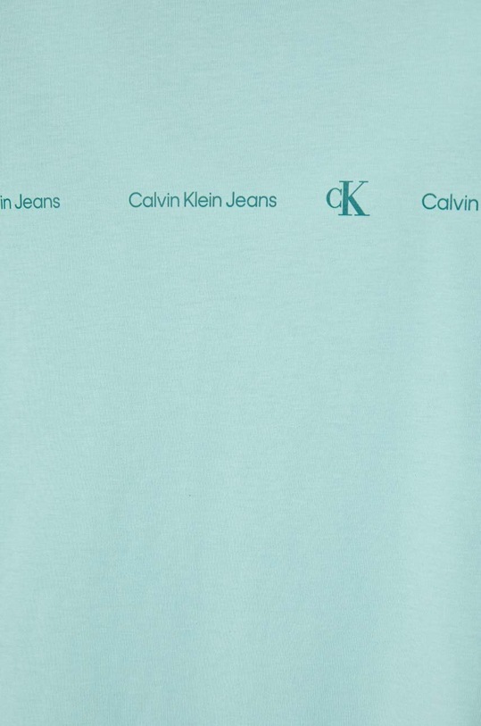 Αγορίστικα Παιδικό βαμβακερό μπλουζάκι Calvin Klein Jeans IB0IB02033.128.176.PPYH τιρκουάζ