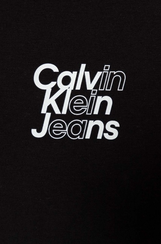 Αγορίστικα Παιδικό βαμβακερό μπλουζάκι Calvin Klein Jeans IB0IB02037.104.116.PPYH μαύρο