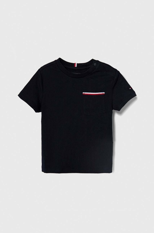 Παιδικό βαμβακερό μπλουζάκι Tommy Hilfiger βαμβάκι σκούρο μπλε KB0KB08817.74.122.PPYH