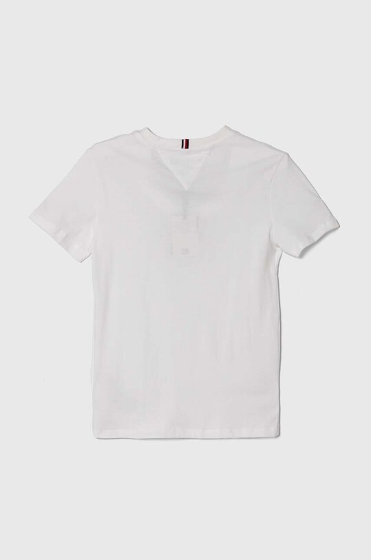 Дитяча бавовняна футболка Tommy Hilfiger KB0KB08817.128.176.PPYH білий SS24