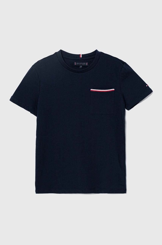 Tommy Hilfiger t-shirt bawełniany dziecięcy bawełna granatowy KB0KB08817.128.176.PPYH
