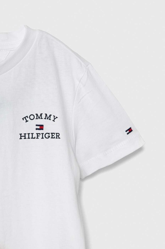 Chłopiec Tommy Hilfiger t-shirt bawełniany dziecięcy KB0KB08807.128.176.PPYH biały