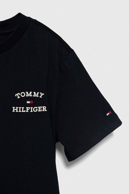 Αγορίστικα Παιδικό βαμβακερό μπλουζάκι Tommy Hilfiger KB0KB08807.128.176.PPYH σκούρο μπλε