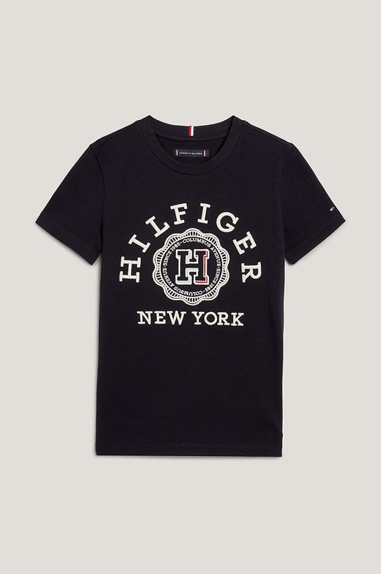 Tommy Hilfiger t-shirt bawełniany dziecięcy nadruk czarny KB0KB08809.98.122.PPYH