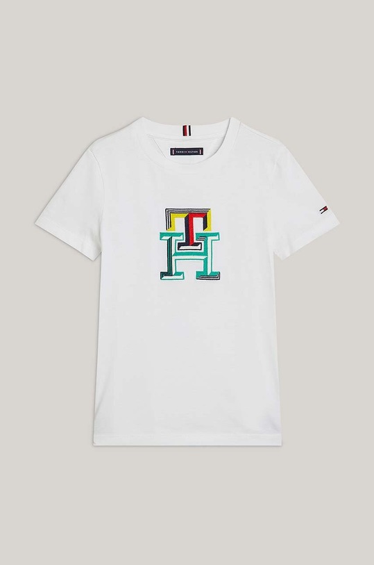 Tommy Hilfiger t-shirt bawełniany dziecięcy KB0KB08813.128.176.PPYH biały SS24