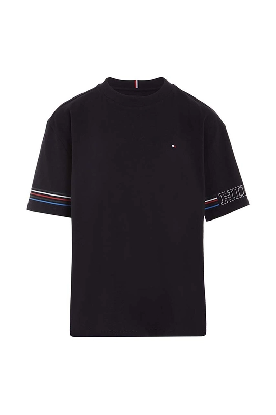 Tommy Hilfiger t-shirt bawełniany dziecięcy KB0KB09105.74.122.PPYH czarny SS24