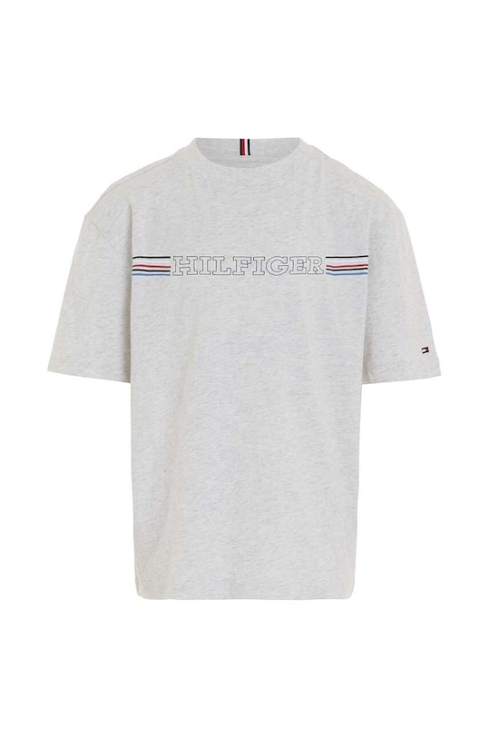 Tommy Hilfiger t-shirt bawełniany dziecięcy KB0KB09105.128.176.PPYH szary SS24