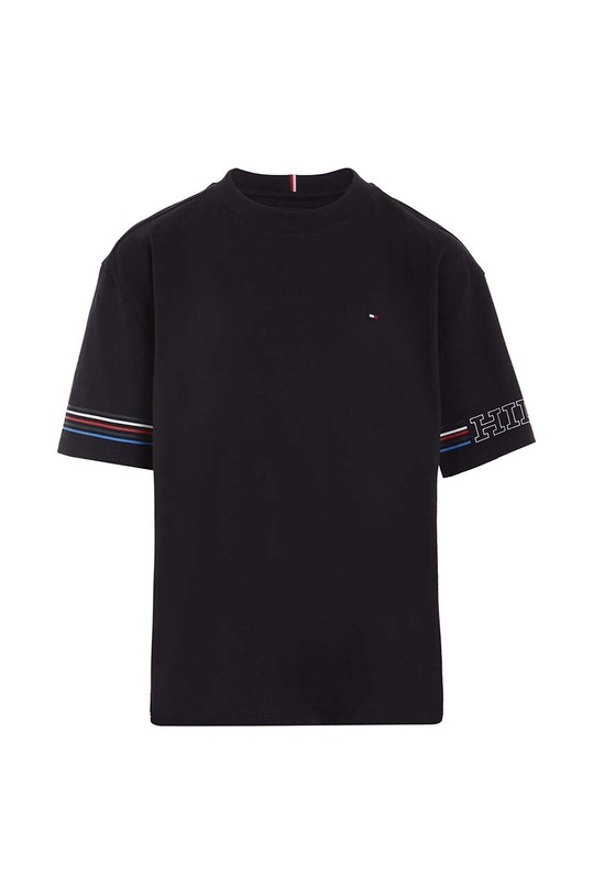Tommy Hilfiger t-shirt bawełniany dziecięcy KB0KB09105.128.176.PPYH czarny SS24