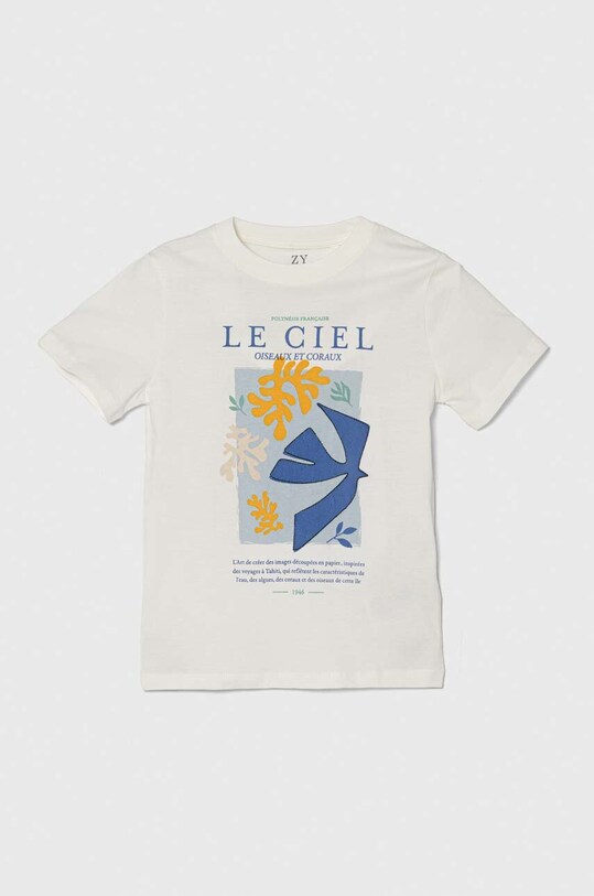 zippy tricou de bumbac pentru copii print alb 3105921201
