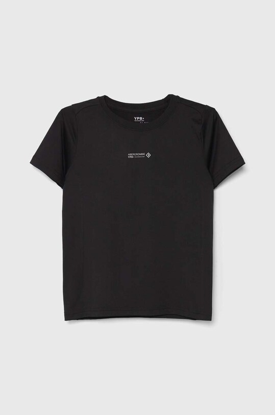 Abercrombie & Fitch t-shirt dziecięcy z elastanem czarny KI223.4076