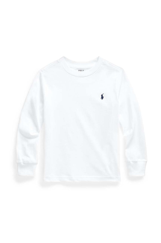 Polo Ralph Lauren longsleeve din bumbac pentru copii uni alb 322843804004