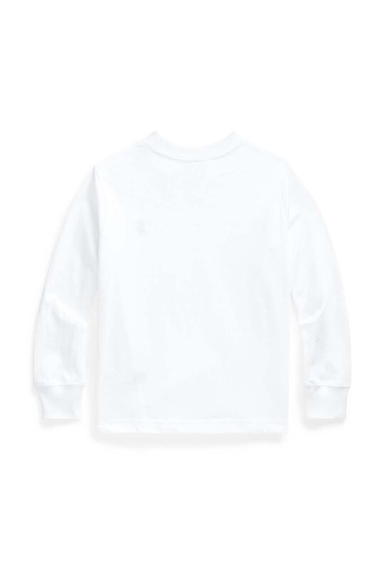 Polo Ralph Lauren longsleeve din bumbac pentru copii 322843804004 alb AW24