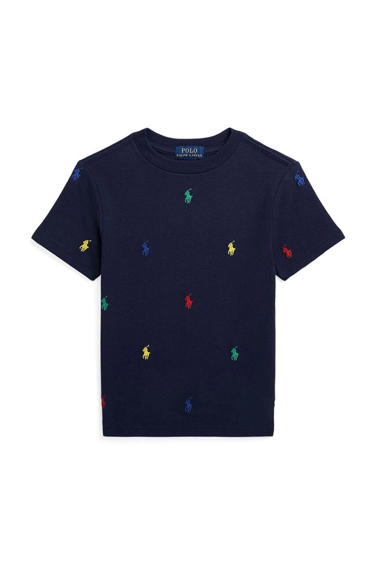 Polo Ralph Lauren t-shirt bawełniany dziecięcy okrągły granatowy 322844626010