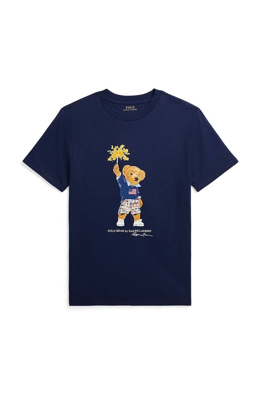 Polo Ralph Lauren t-shirt bawełniany dziecięcy nadruk granatowy 323853828033