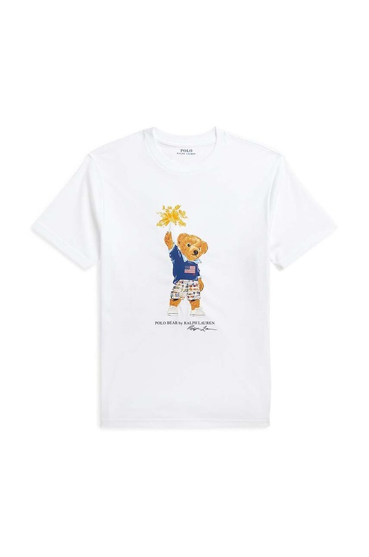 Детска памучна тениска Polo Ralph Lauren памук бял 323853828034