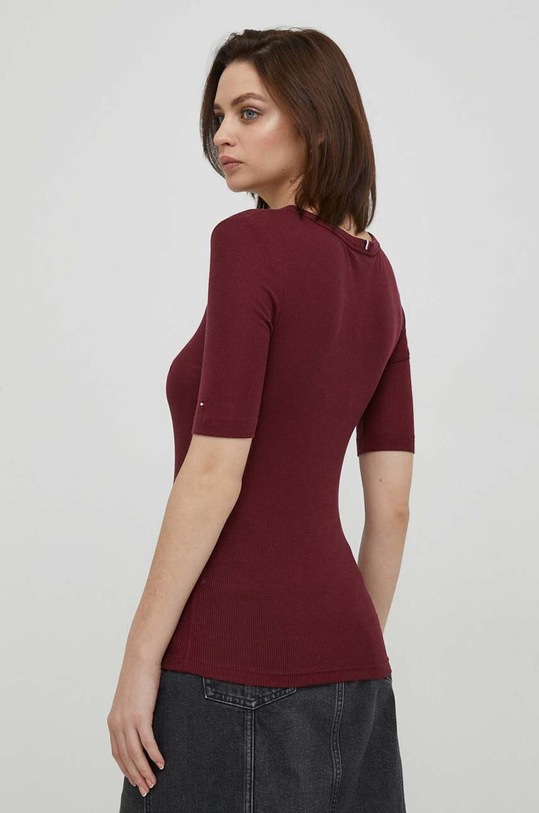 Odzież Tommy Hilfiger t-shirt WW0WW39789 bordowy