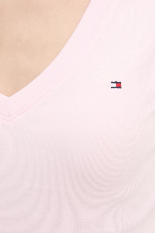 Tommy Hilfiger tricou din bumbac WW0WW40584 roz
