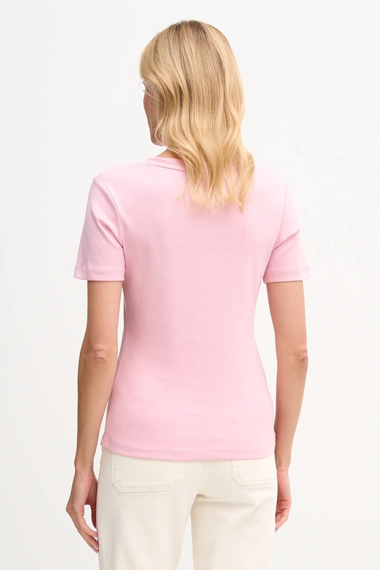 Ρούχα Βαμβακερό μπλουζάκι Tommy Hilfiger WW0WW40584 ροζ