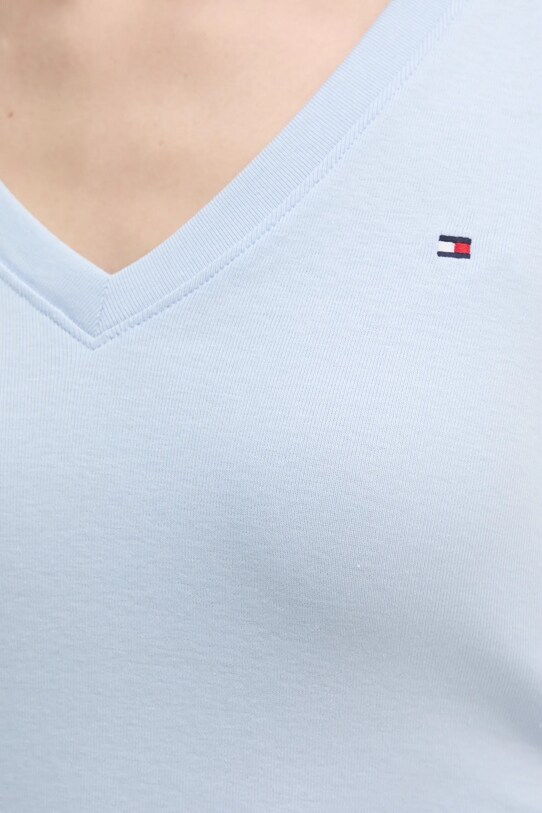 Бавовняна футболка Tommy Hilfiger WW0WW40584 блакитний