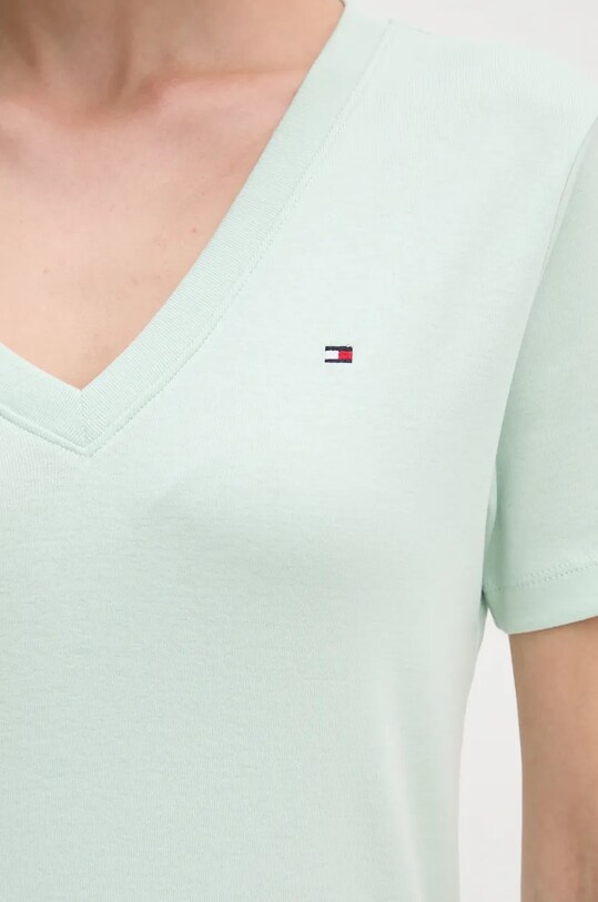Tommy Hilfiger t-shirt bawełniany WW0WW40584 zielony