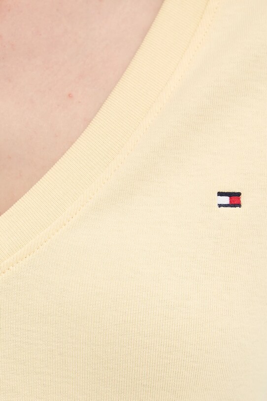 Tommy Hilfiger pamut póló sárga WW0WW40584